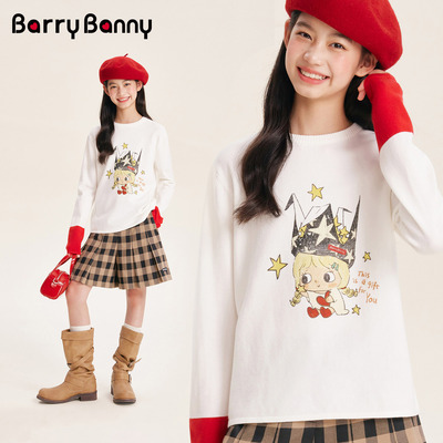 BarryBanny女童针织打底衫中大童