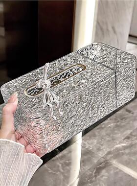 纸巾盒客厅高档轻奢创意纸抽盒茶几多功能遥控器收纳盒抽纸盒家用