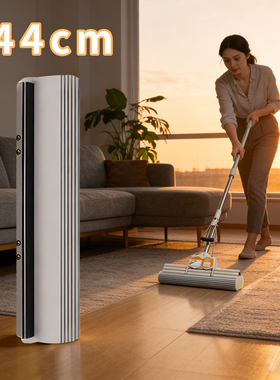 大号44cm通用海绵拖把头替换装创新吸水胶棉拖布头地拖滚轮式拖把