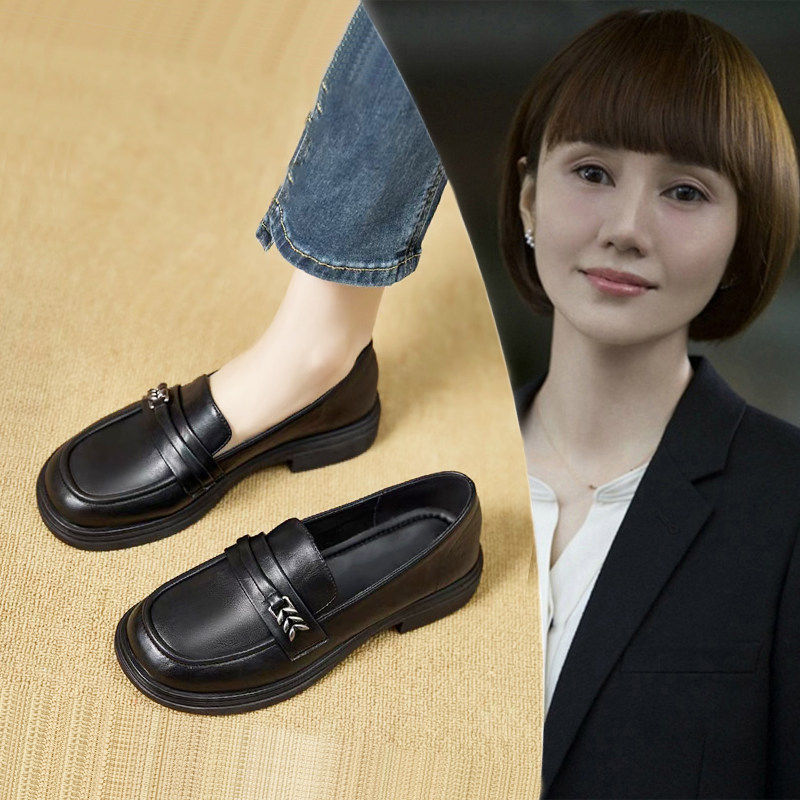 平底小皮鞋女英伦风圆头乐福鞋2026新款春秋单鞋一脚蹬jk女工作鞋,女鞋,乐福鞋（豆豆鞋）,淘宝优惠券,粉丝福利购,淘宝优惠卷