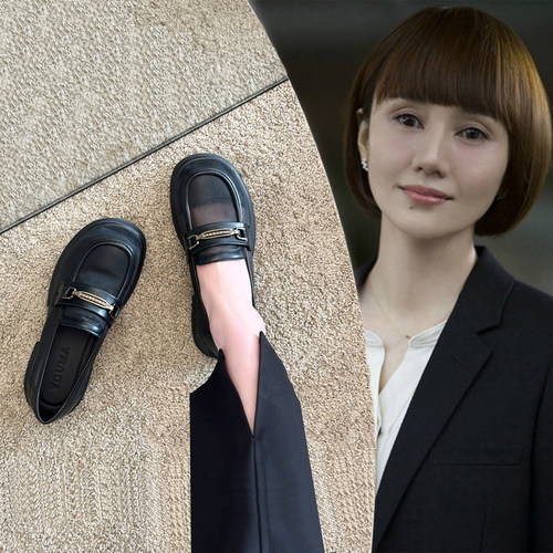 网纱乐福鞋女春夏透气工作鞋