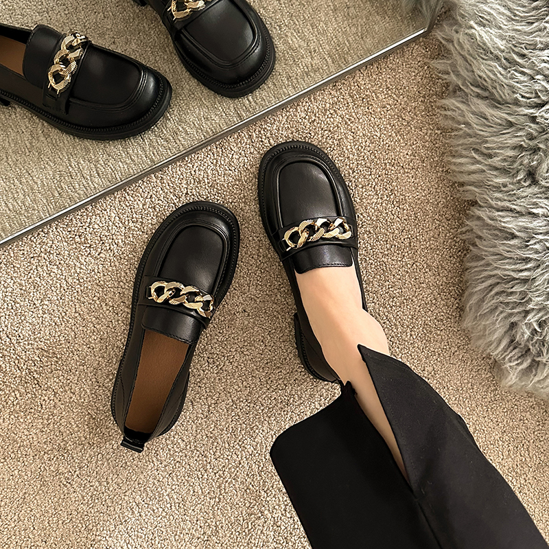 英伦风小皮鞋女2024新款春秋单鞋