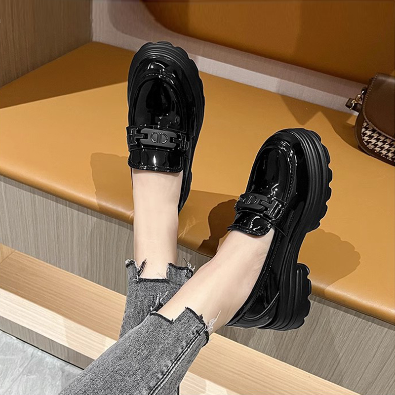 小个子增高单鞋女英伦风厚底