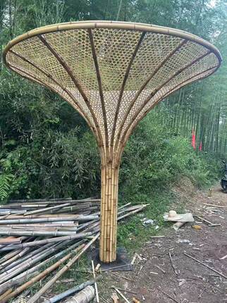 大型景观竹编 藤编 竹牌楼 园林景观特色建筑 竹房子竹屋凉亭长廊
