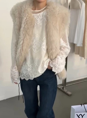 DW温柔韩系风蕾丝打底衫女宽松显瘦百搭上衣2026早春新款内搭8263