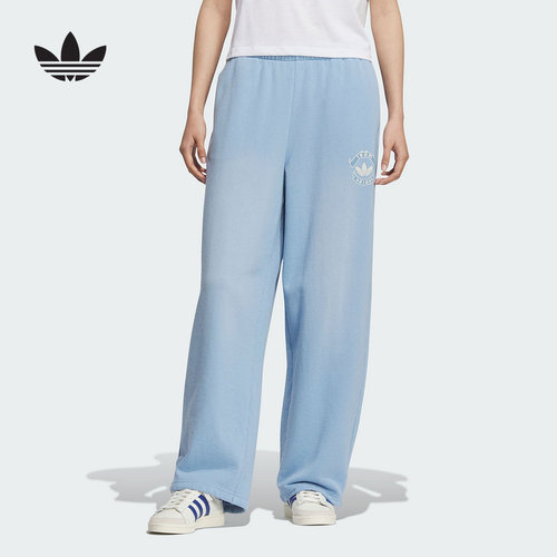 adidas阿迪达斯三叶草大号版型运动裤秋冬女针织长裤 KC5873