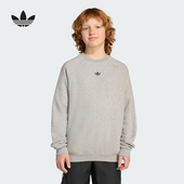 adidas阿迪达斯冬季 三叶草男大童运动宽松圆领卫衣套头衫 JW1089