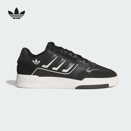 adidas阿迪达斯低帮板鞋2026春中性DROP STEP三叶草休闲鞋 KI3416