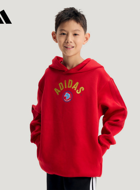 Adidas阿迪达斯男大童新款时尚运动休闲套头衫舒适百搭卫衣KG5929