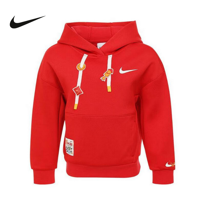 Nike耐克男女童新款舒适休闲套头连帽卫衣针织套头衫IH0982-657