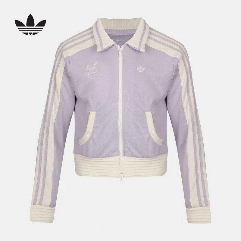 Adidas阿迪达斯三叶草女大童JG KN TT运动健身立领夹克