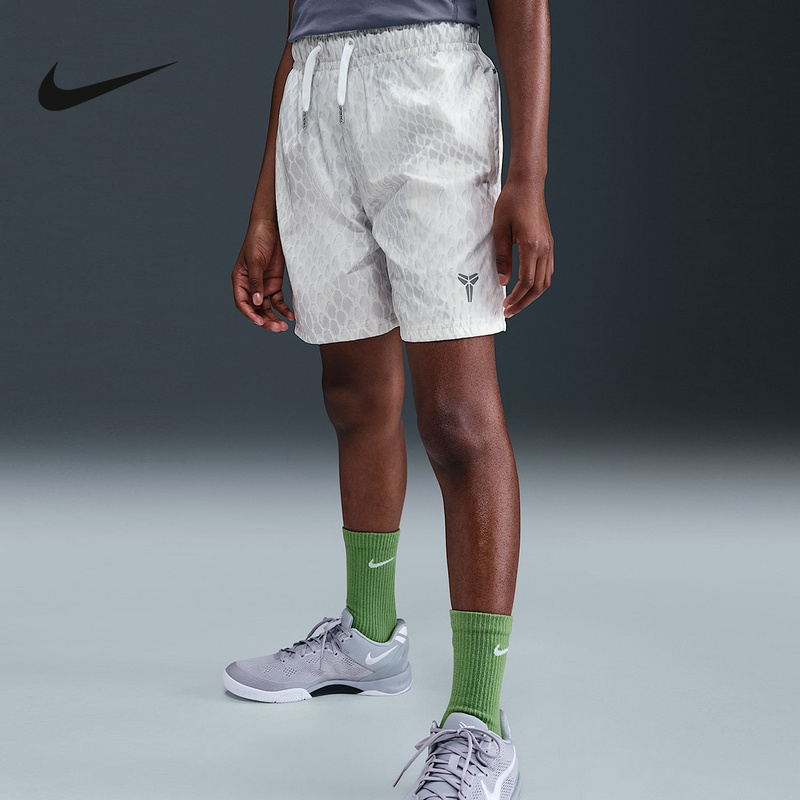 Nike耐克童装2025新款梭织百搭防泼水轻便休闲篮球短裤IB7082-100