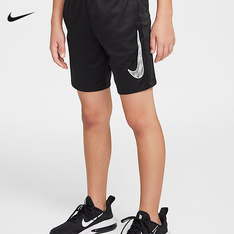 Nike耐克2025夏季新款大童宽松透气针织运动裤短裤HF8081-010