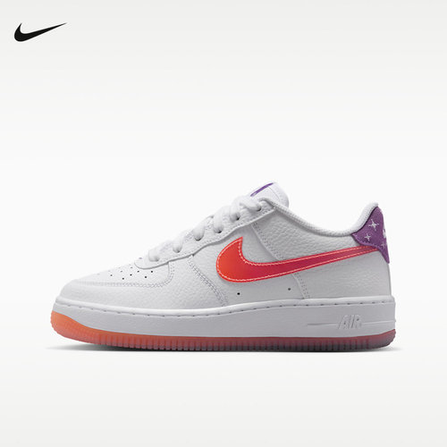 NIKE耐克大童鞋女鞋Air Force 1 GS空军一号板鞋休闲鞋IR5464-100