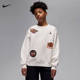 JORDAN耐克男女大童校园风圆领卫衣图案印花针织套头衫 IO6197 133