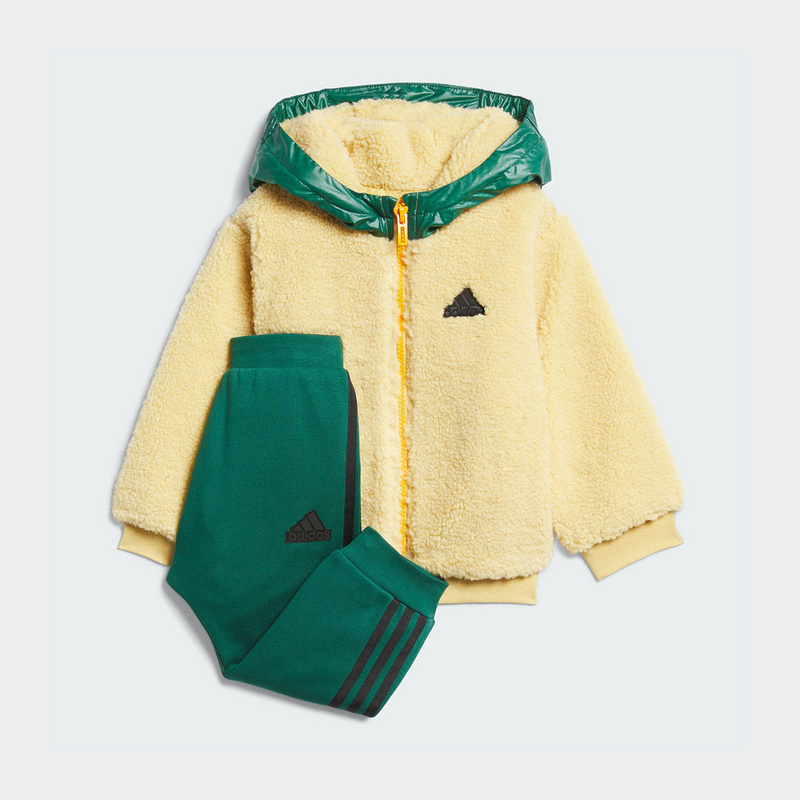 Adidas阿迪达斯冬IN WARM SET婴童仿羊羔绒长袖套装JC9367