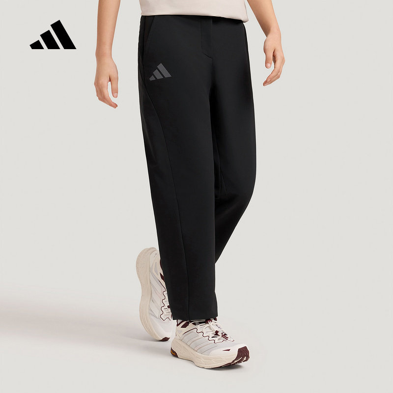 adidas阿迪达斯户外拒水保暖运动软壳裤2026春女梭织长裤 KC7001