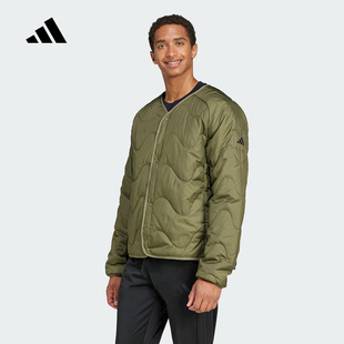 adidas阿迪达斯棉衣纽扣开襟2025春男保暖夹克短款 JD1095 棉服
