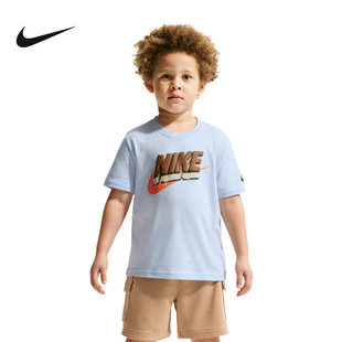 Nike耐克男童运动T恤舒适夏季新款休闲百搭短袖针织衫IW1507-441