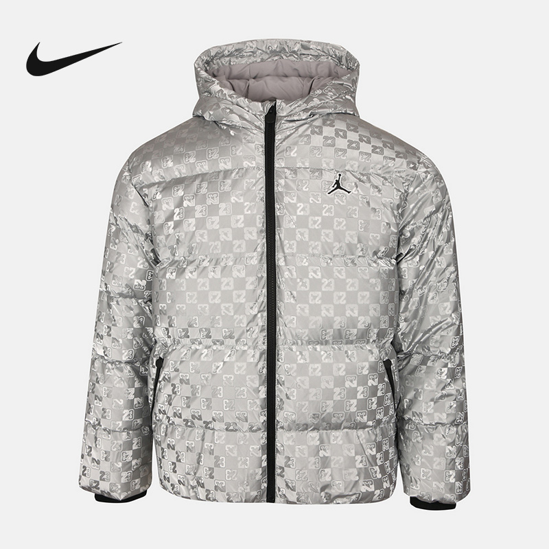 Nike耐克男女童新款休闲舒适运动保暖百搭短款羽绒服IO6195-095