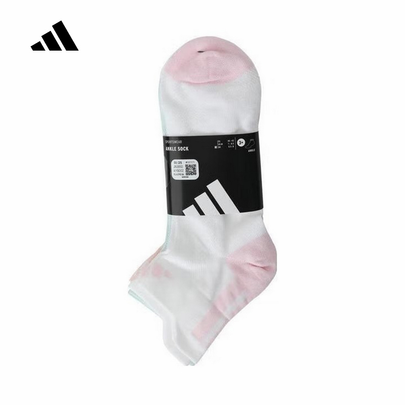 Adidas阿迪达斯女大童新款透气KIDS MSH SCK 3P运动休闲袜JN3850
