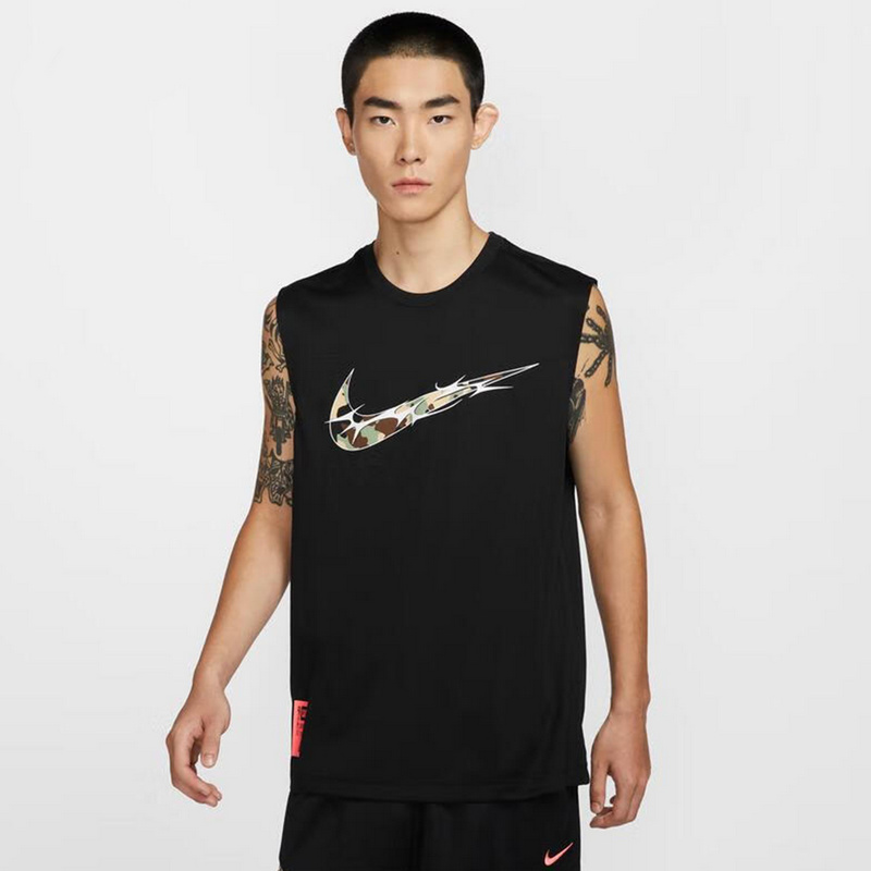 Nike耐克2025夏季男子篮球运动训练休闲无袖T恤背心HM4463-010