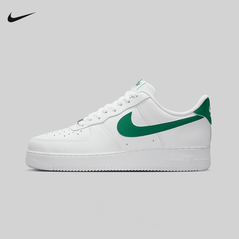 Nike耐克空军一号男鞋Air Force 1白绿AF1运动休闲板鞋FJ4146-121