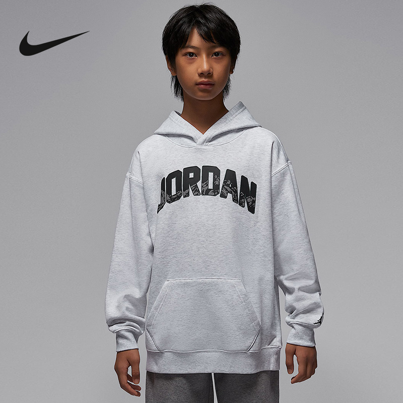 Nike耐克男女童新款舒适休闲针织运动卫衣连帽套头衫IQ2829-051