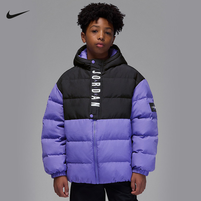 Jordan耐克男女大童短款羽绒服舒适保暖休闲防泼水夹克IR0945-527,童装/婴儿装/亲子装,羽绒服,淘宝优惠券,粉丝福利购,淘宝优惠卷