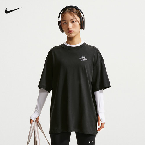 NIKE耐克夏季新款女时尚百搭潮流印花运动休闲短袖T恤 IV5474-010