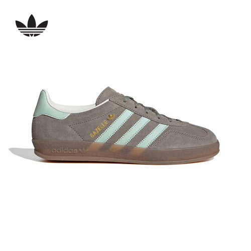 adidas阿迪达斯三叶草T头鞋女鞋GAZELLE INDOOR板鞋德训鞋 JR2430