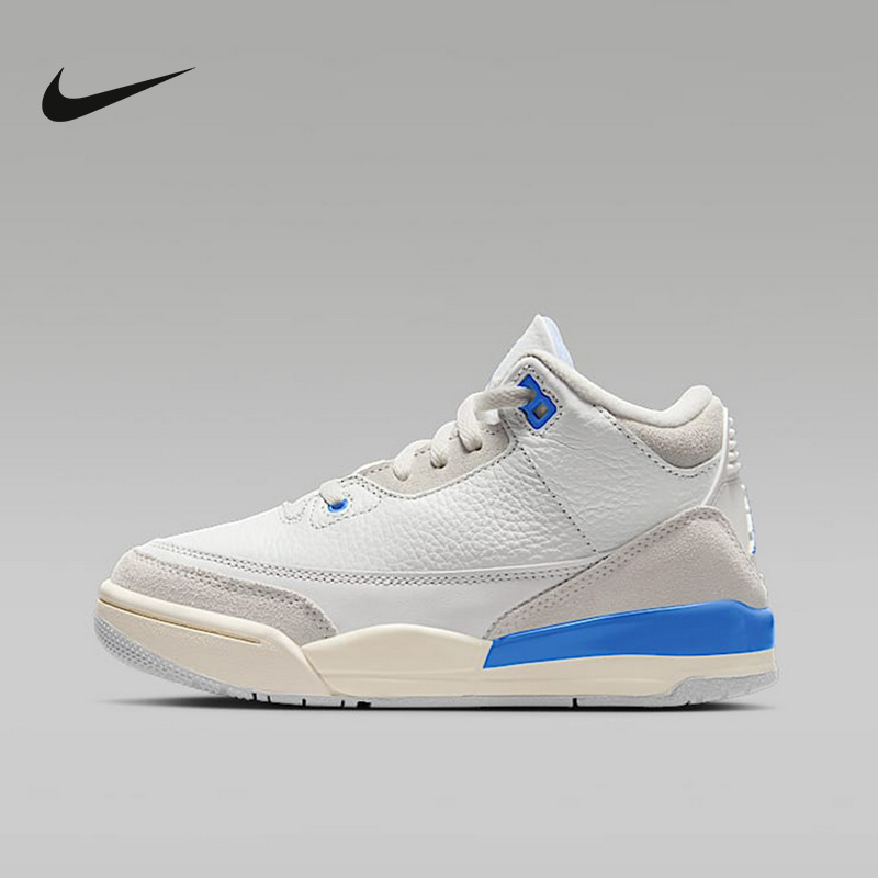 Nike耐克男女童鞋新款休闲JORDAN 3 RETRO训练篮球鞋DM0966-101