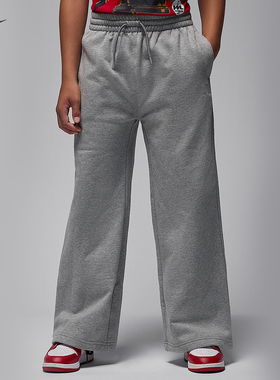 Jordan耐克冬季男大童直筒加绒长裤运动休闲针织长裤IQ2791-091