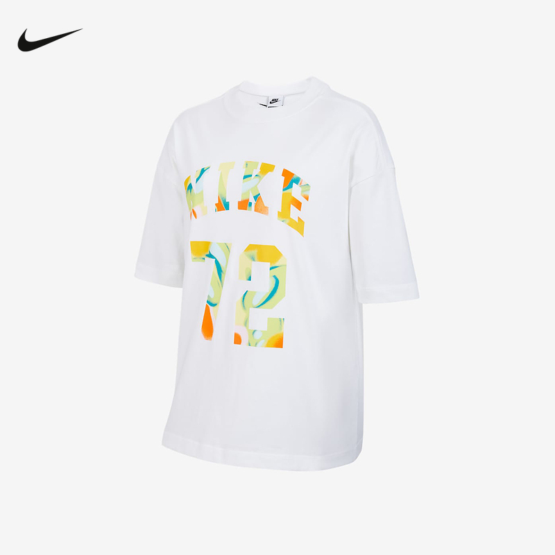 nike耐克男女大童印花T恤SS OS GCEL运动休闲圆领短袖IF0389-100