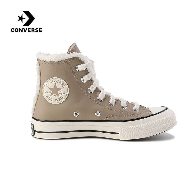 CONVERSE匡威1970s冬季新款男女鞋皮质加绒高帮休闲帆布鞋A12450C