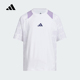 adidas阿迪达斯速干足球风半袖 女大童清风面料短袖 透气T恤KF5126