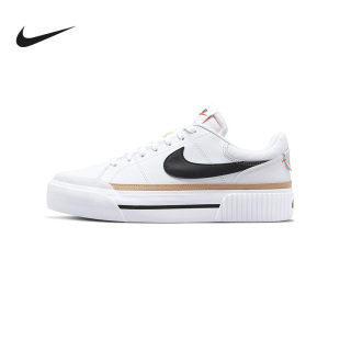 耐磨休閑板鞋 Nike耐克春季 女COURT LEGACY增高厚底松糕鞋 DM7590