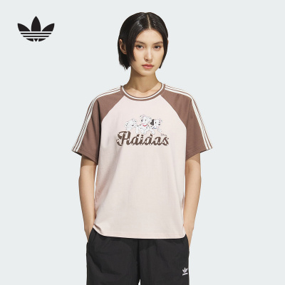 adidas阿迪达斯迪士尼101斑点狗半袖透气秋女三叶草短袖T恤KG6699