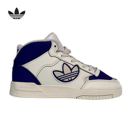 Adidas阿迪达斯男小童鞋新款时尚三叶草中帮休闲运动篮球鞋JQ2665