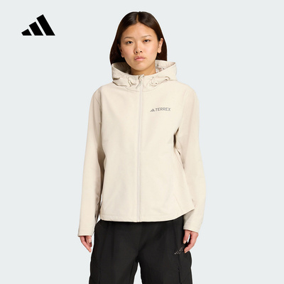 adidas阿迪达斯保暖三合一连帽外套秋冬女TERREX梭织夹克JV6235