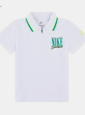 Nike耐克男童幼童翻领T恤夏季新款POLOS针织舒适短袖II3511-100