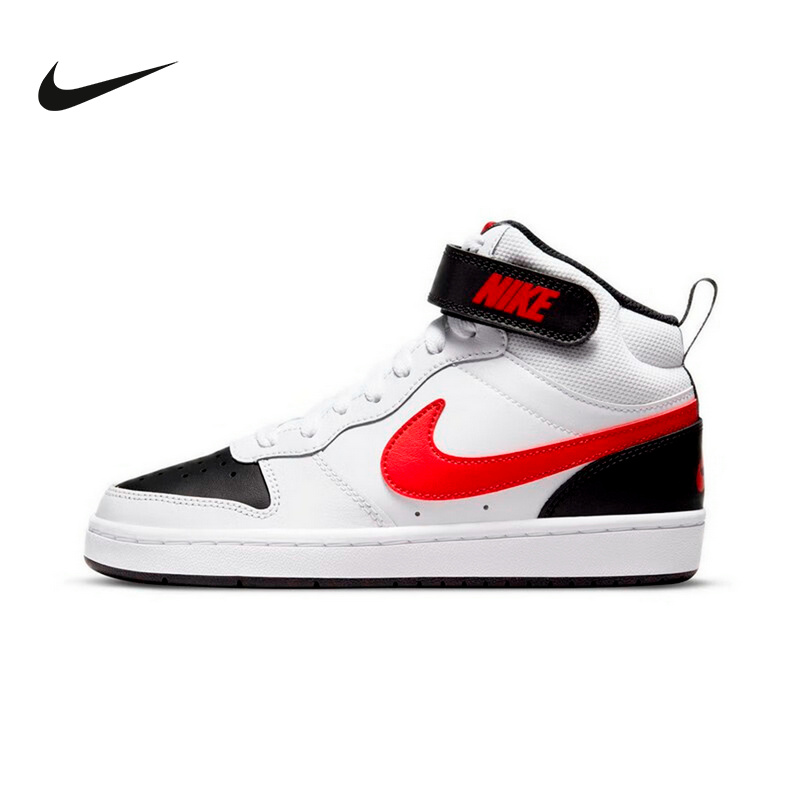 Nike耐克童鞋高帮新款时尚运动鞋舒适百搭休闲鞋板鞋CD7782-110