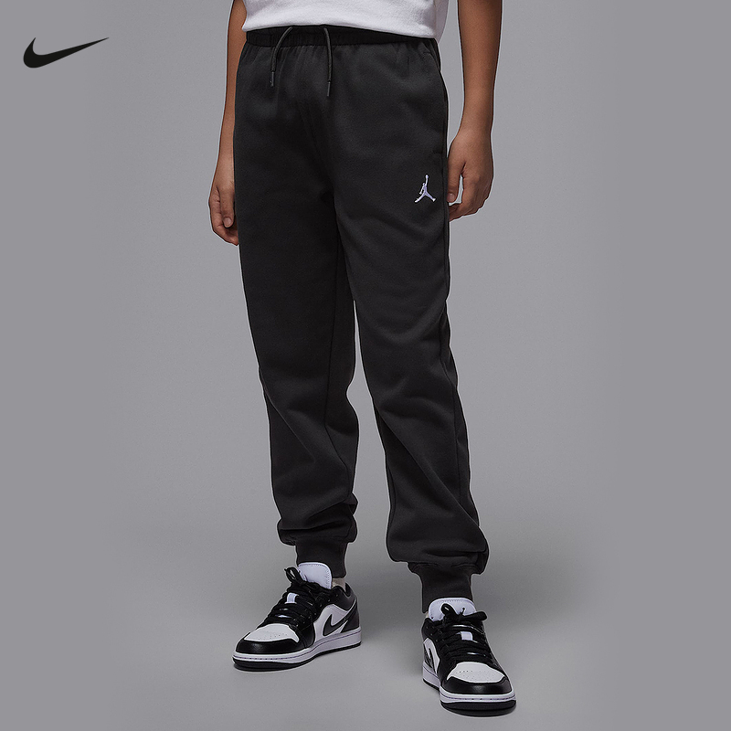 JORDAN耐克大童加绒长裤冬季新款男童针织锥形运动裤 O2275-050
