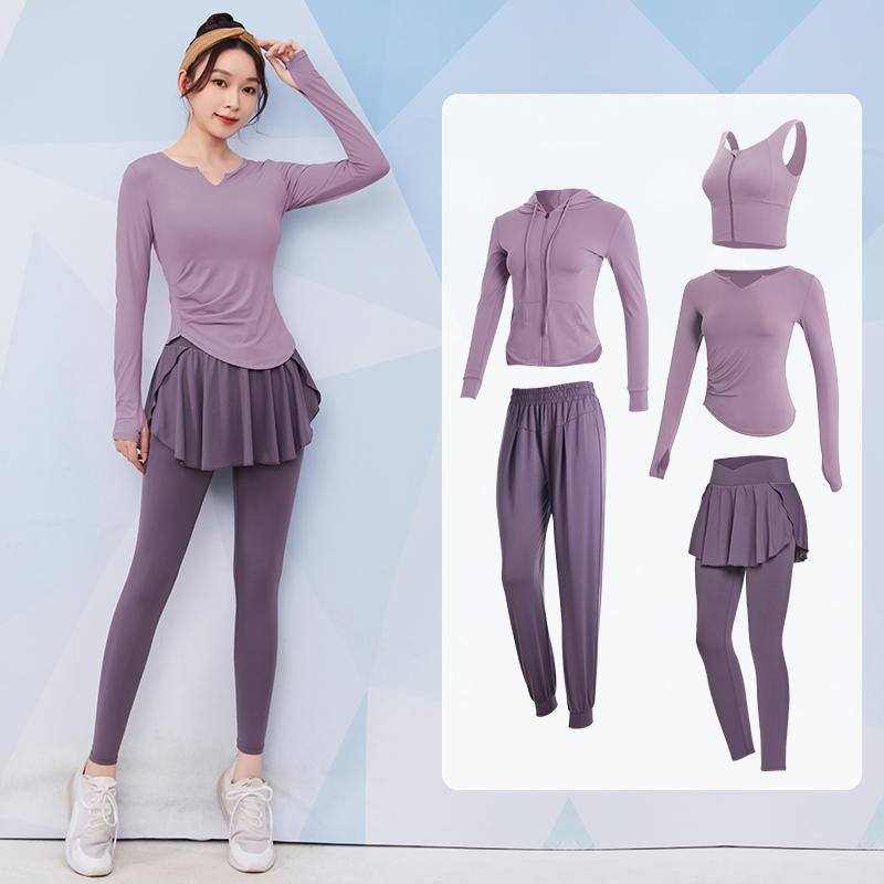 秋款气质瑜伽网红健身服套装