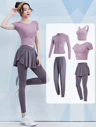 Fitness Suit for Women, Spring and Summer New Style, Slim Fit, Breathable, Running Sports Short-Sleeved, Internet Celebrity Style, Training Yoga Clothes