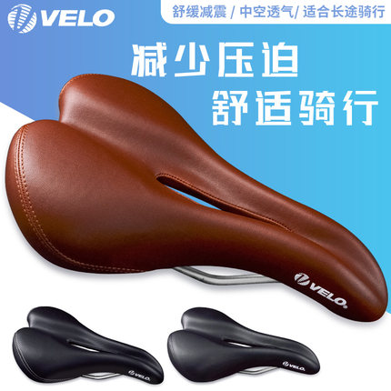 VELO维乐加厚复古山地车折叠车坐垫舒适中空透气长途骑行鞍座3226