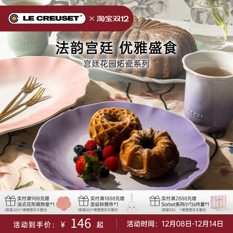 法国宫廷花园系列酷彩花边碟