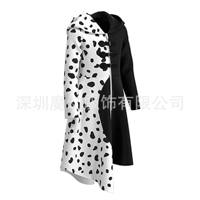 Cruella Deville's cosplay dress, stage performance costume, movie 101: The Loyal Dog cosplayed as the Black and White Witch thumbnail 7