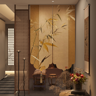 门帘隔断帘厨房门帘遮挡帘新中式2025新款高档试衣间门帘卧室门帘