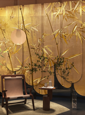 新中式金筠弧边隔断卷帘玄关悬挂卷帘入户卧室窗帘办公室遮光拉帘